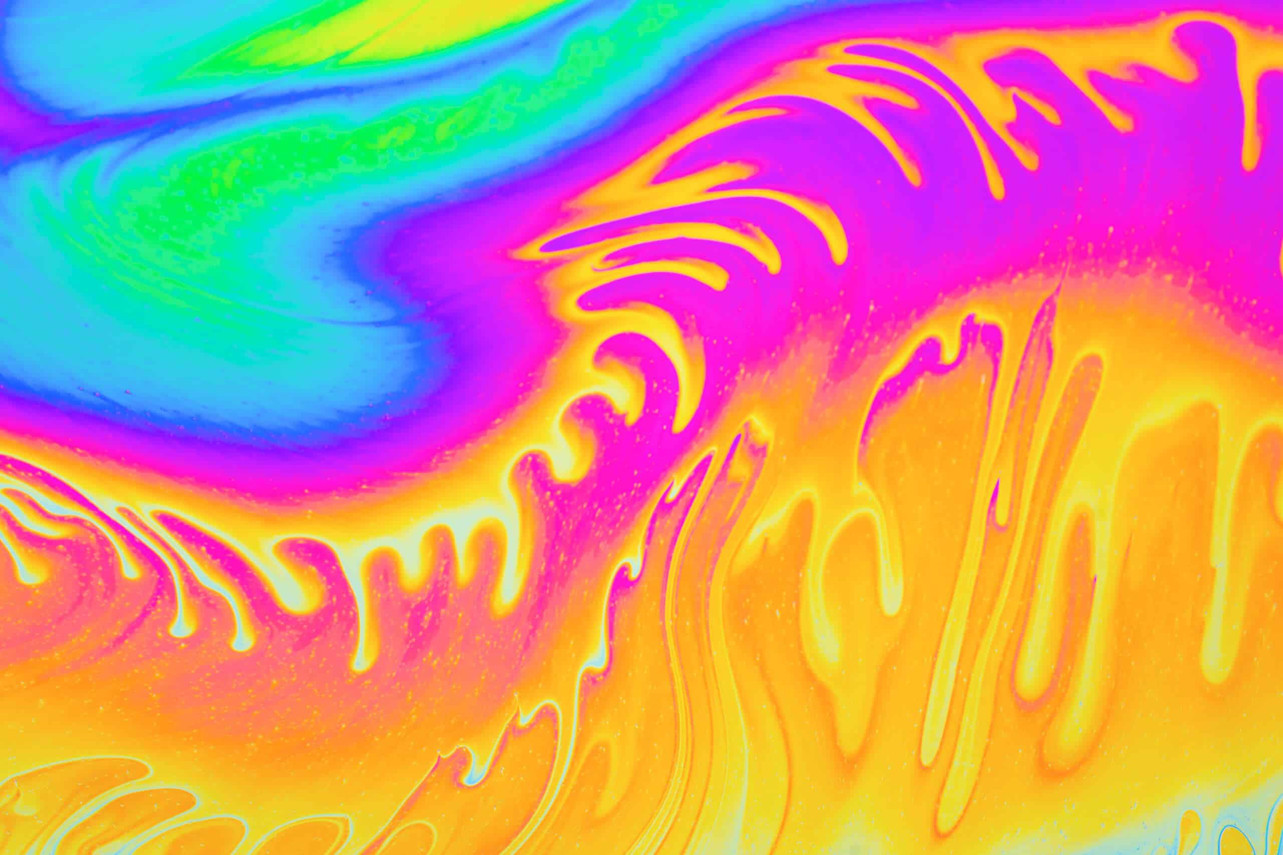 a psychedelic design to show what happens when acid and alcohol are mixed together
