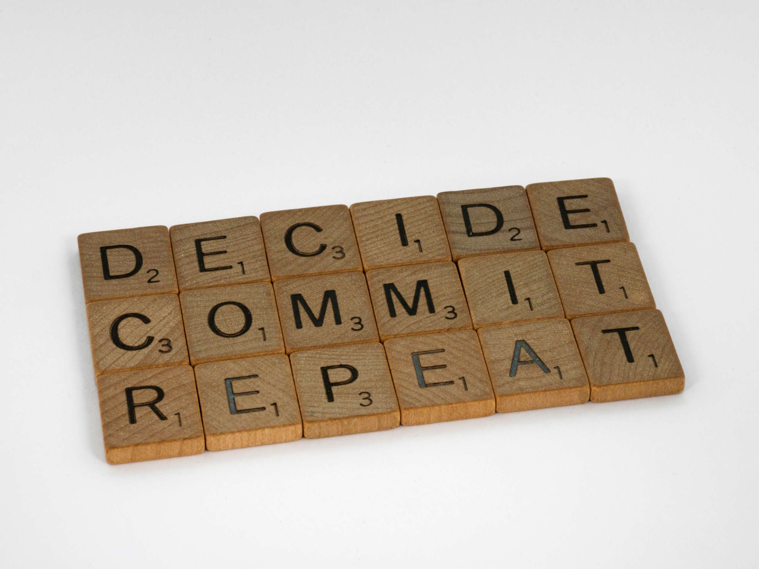 A sign with the words commit encouraging others to to commit to spring recovery.
